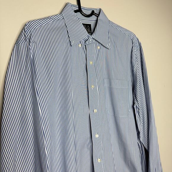 Lot of 2 Jos A Bank Executive Collection Men Shirts 16 1/2-37 Blue Office Preppy - Picture 4 of 15